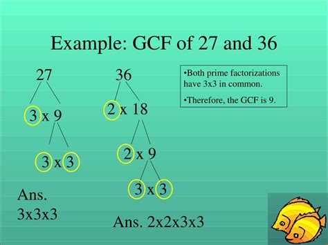 Calculate the Greatest Common Factor or GCF. . Greatest common factor of 27